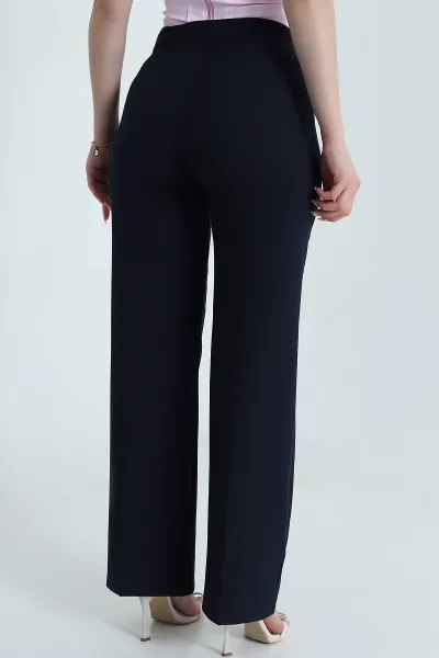 Lacivert Cepsiz Palazzo Kadın Pantolon 479658