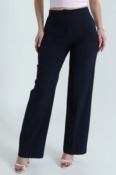 Lacivert Cepsiz Palazzo Kadın Pantolon 479658