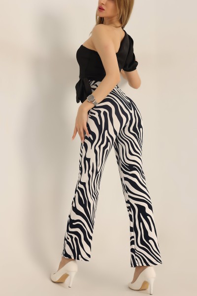 Lacivert Çimalı Likralı Pantolon 184587