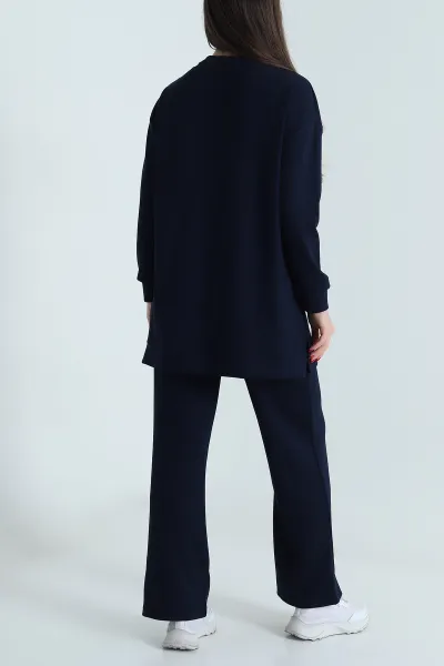 Lacivert Çimalı Tunik Pantolon Oysho Kadın İkili Takım 493541