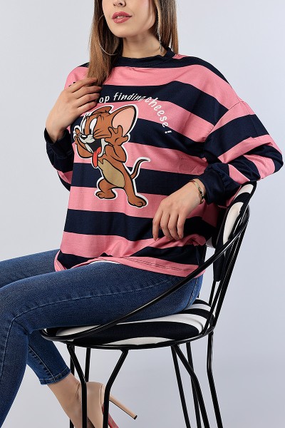 lacivert-cizgili-baskili-sweat-tunik-80474