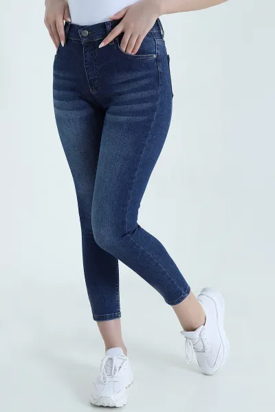 lacivert-dar-paca-slim-fit-kadin-kot-pantolon-447340