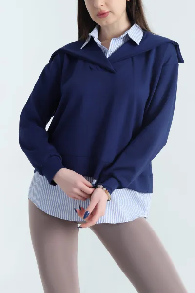 lacivert-degaje-yaka-gomlek-detayli-modal-kadin-tunik-342268