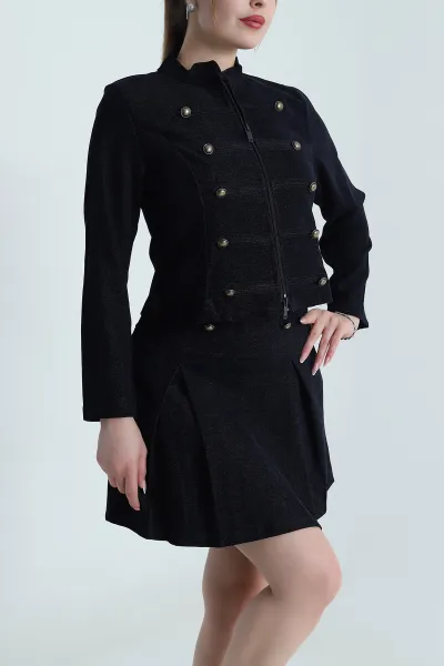 Lacivert Denim Modal Premium Kadın İkili Takım 489859