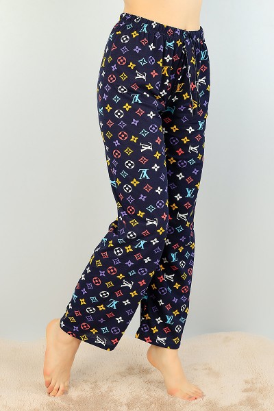 Lacivert Desenli Bayan Pijama Altı 71635