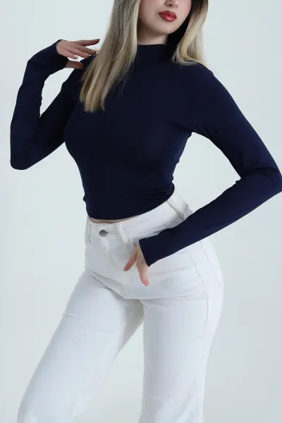 lacivert-dik-yaka-dalgic-kadin-bluz-487340