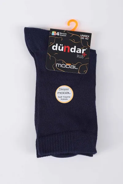 Lacivert Dört Mevsim Unisex Modal Çorap (36-40) 423047