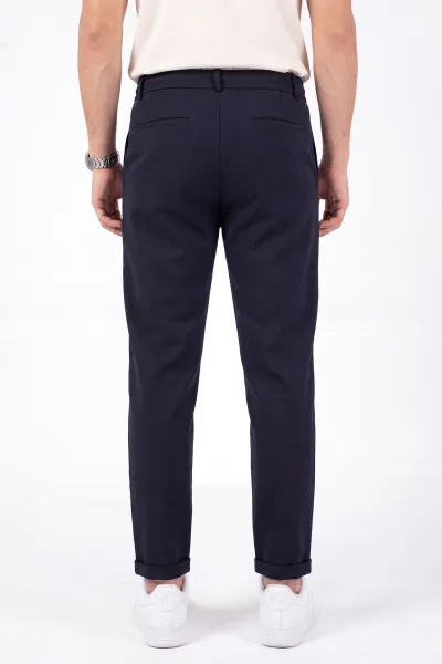 Lacivert Duble Paça Double Kumaş Pantolon 472200