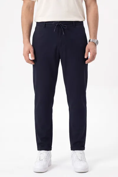 Lacivert Duble Paça Double Kumaş Pantolon 472200