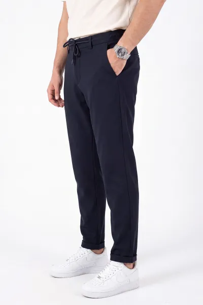 Lacivert Duble Paça Double Kumaş Pantolon 472200