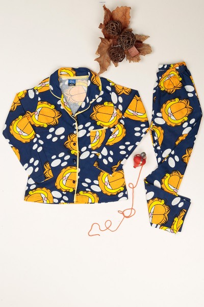 lacivert-dugmeli-kiz-cocuk-pijama-takimi-77892