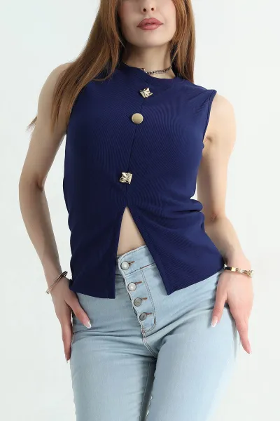 lacivert-dugmeli-ottoman-kadin-bluz-354338