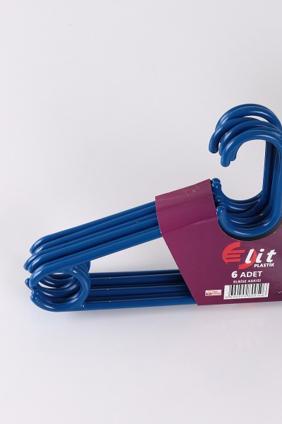 Lacivert 6'lı Plastik Elbise Askısı 222678