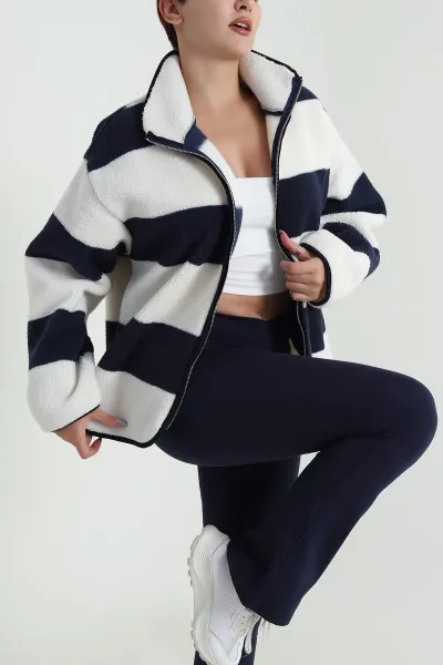 lacivert-fermuarli-desenli-teddy-kadin-polar-482437