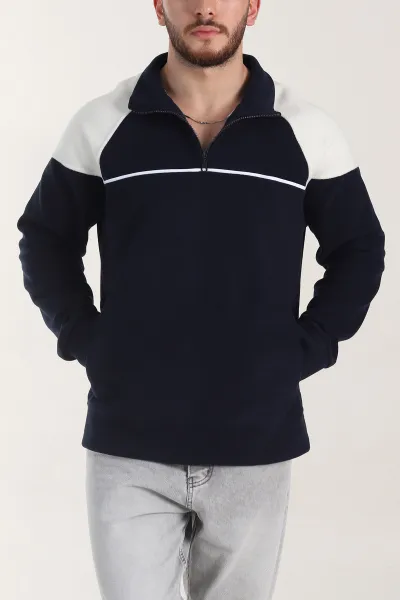 lacivert-fermuarli-dik-yaka-polar-kumas-erkek-sweatshirt-404306
