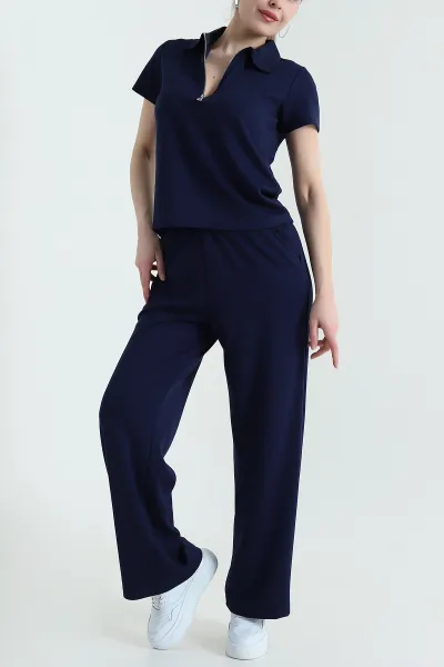 lacivert-fermuarli-polo-yaka-oysho-kadin-ikili-takim-430091