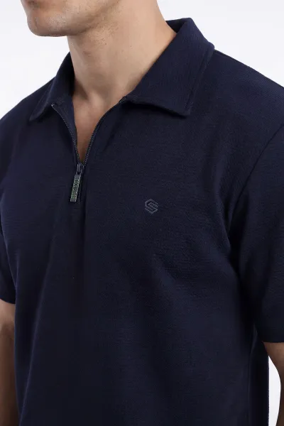 Lacivert Fino Polo Yaka Erkek Şortlu Takım 473068