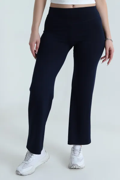 Lacivert Geniş Paça Modal Kadın Pantolon 490724