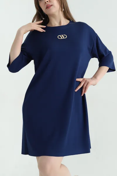 Lacivert Gold Detay Oysho Kadn Elbise 353671 | ModamzBir | Modamizbir.Com