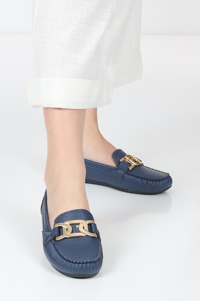 lacivert-gold-tokali-kadin-babet-ayakkabi-106308
