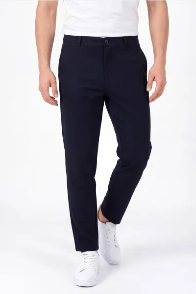 Lacivert Havuç Kesim Paraşüt Kumaş Erkek Pantolon 458710