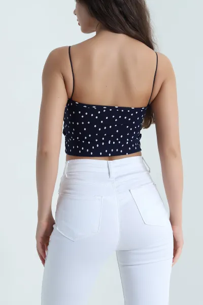 Lacivert İp Askılı Kadın Atlet Büstiyer 462654
