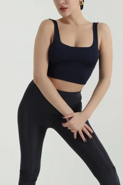 Lacivert Kaplı Pensli Kre Yaka Crop 423244