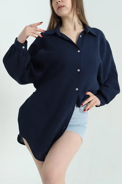 lacivert-muslin-bayan-gomlek-tunik-336948