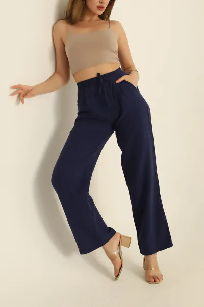 lacivert-muslin-keten-beli-lastikli-palazzo-pantolon-278426
