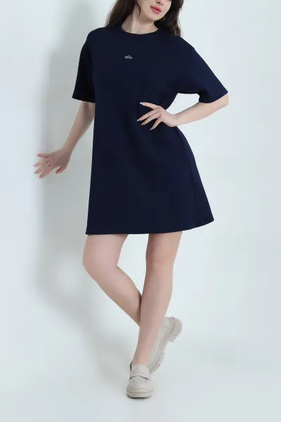 lacivert-kisa-kollu-modal-kadin-elbise-452246