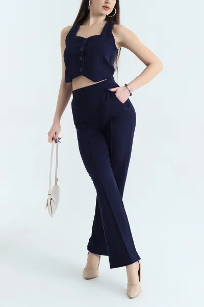 lacivert-krep-yelek-pantolon-bayan-ikili-takim-337973