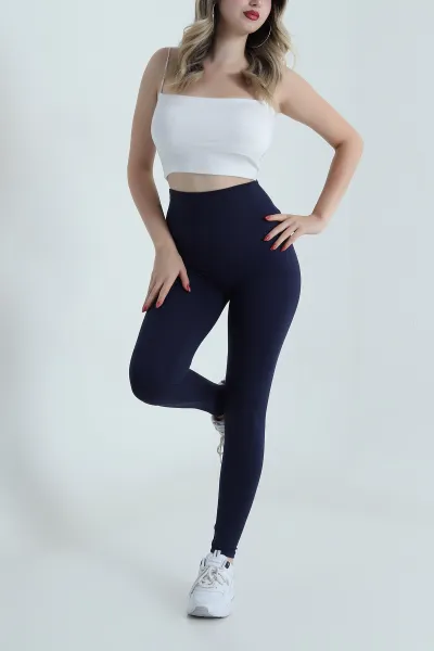 Lacivert Likralı Belize Kadın Tayt 486218