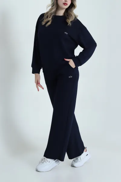 Lacivert Likralı Modal Kadın İkili Takım 492754