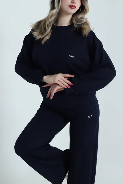 Lacivert Likralı Modal Kadın İkili Takım 492754