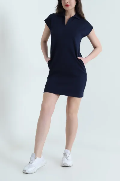 Lacivert Likralı Oysho Kadın Elbise 454693