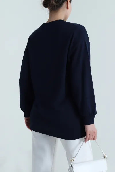 Lacivert Lİkralı Oysho Kadın Tunik 486341