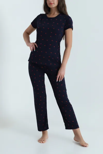 Lacivert Milan Kadın Pijama Takımı 466502