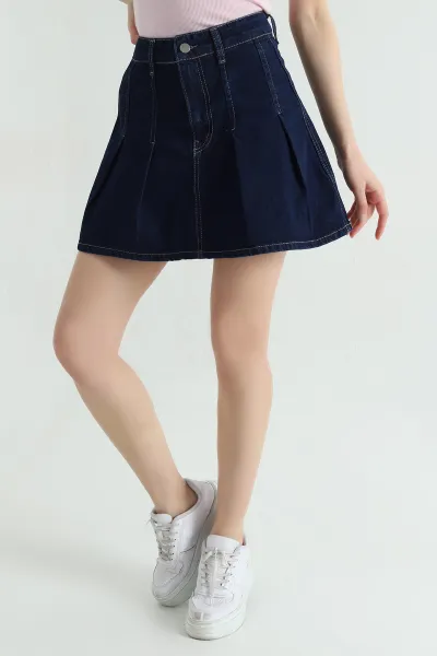 lacivert-mini-kadin-kot-etek-360146