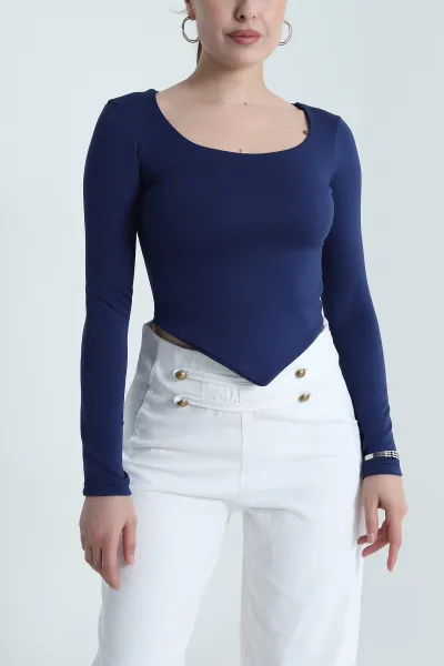 Lacivert Modal Kadın Bluz 484361