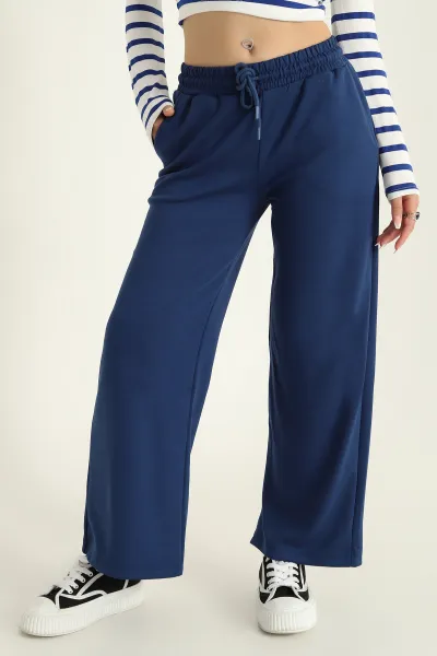 Lacivert Modal Palazzo Bayan Alt 292857