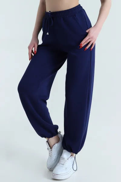 Lacivert Modal Stoperli Kadın Pantolon 439827