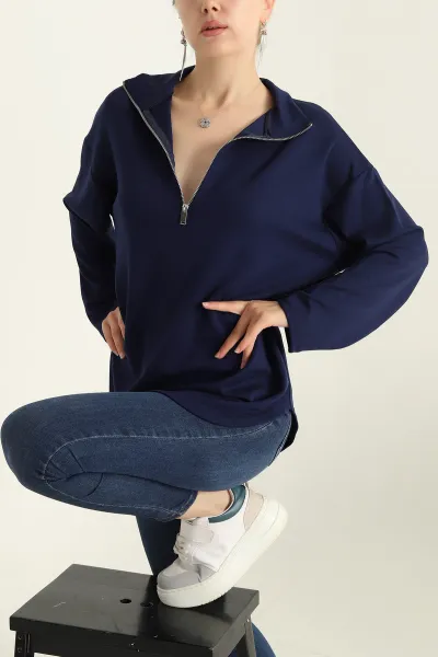lacivert-modal-yarim-fermuarli-sweat-tunik-292505