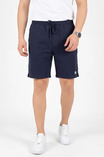 lacivert-muslin-keten-belden-baglamali-erkek-sort-465505
