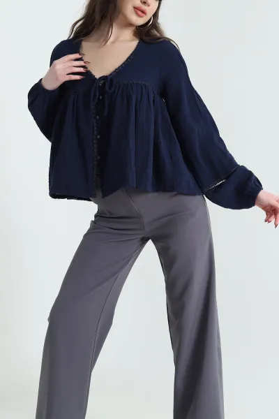 lacivert-muslin-keten-gupurlu-kadin-gomlek-432522