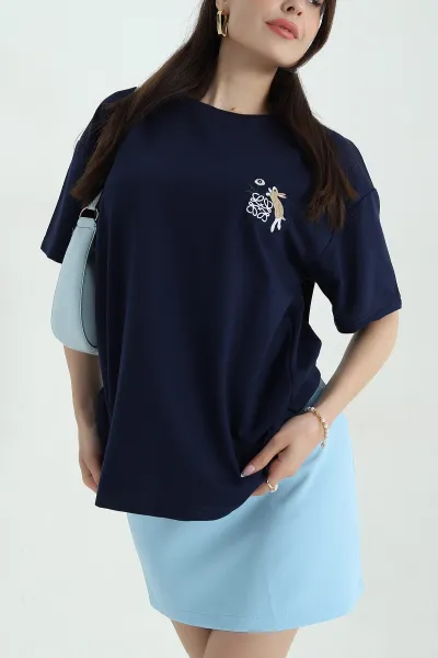 lacivert-nakisli-bisiklet-yaka-oversize-iki-kadin-tisort-t-368797