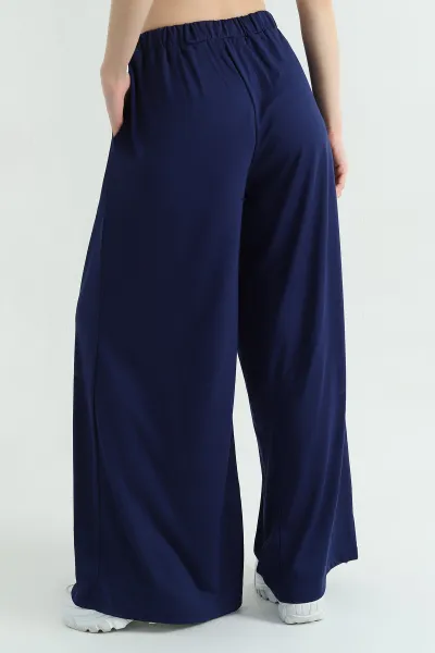 Lacivert Oysho Bol Paça Bayan Pantolon 353989