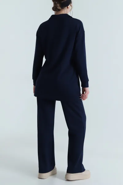 Lacivert Oysho Kadın Tunik Pantolon İkili Takım 486411
