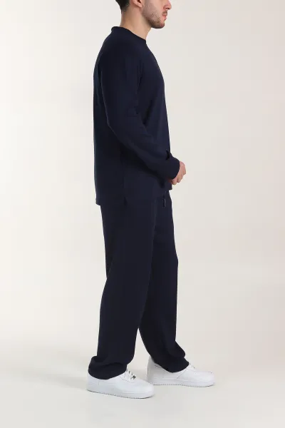Lacivert Oysho Kumaş Baggy Erkek İkili Takım 405374