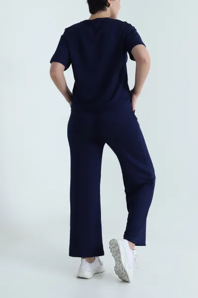 Lacivert Oysho Kumaş Kadın İkili Takım 481439