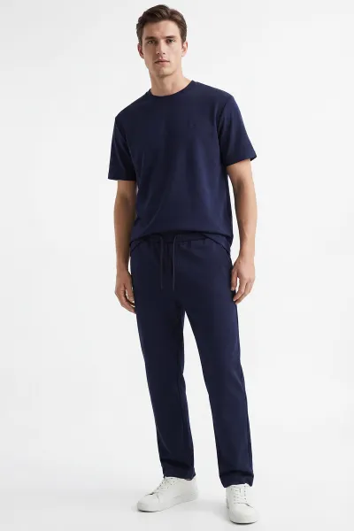 Lacivert Oysho Kumaş Oversize Erkek İkili Takım 443310